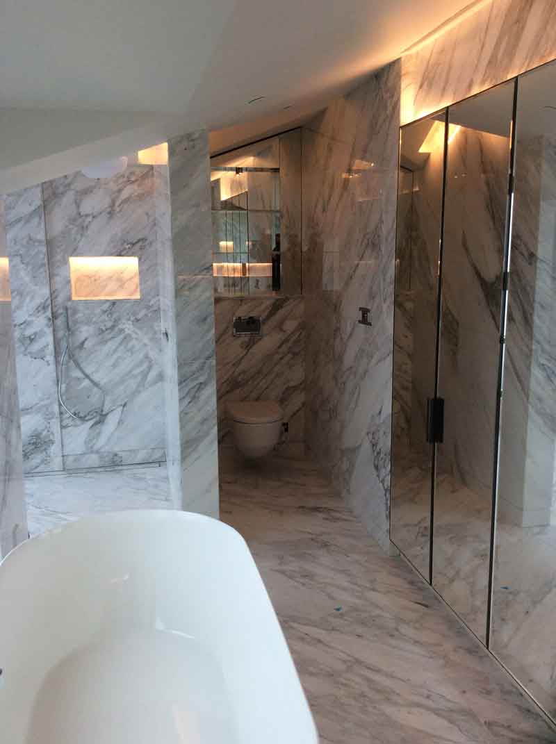 Compass House Marble Bathroom Tiling